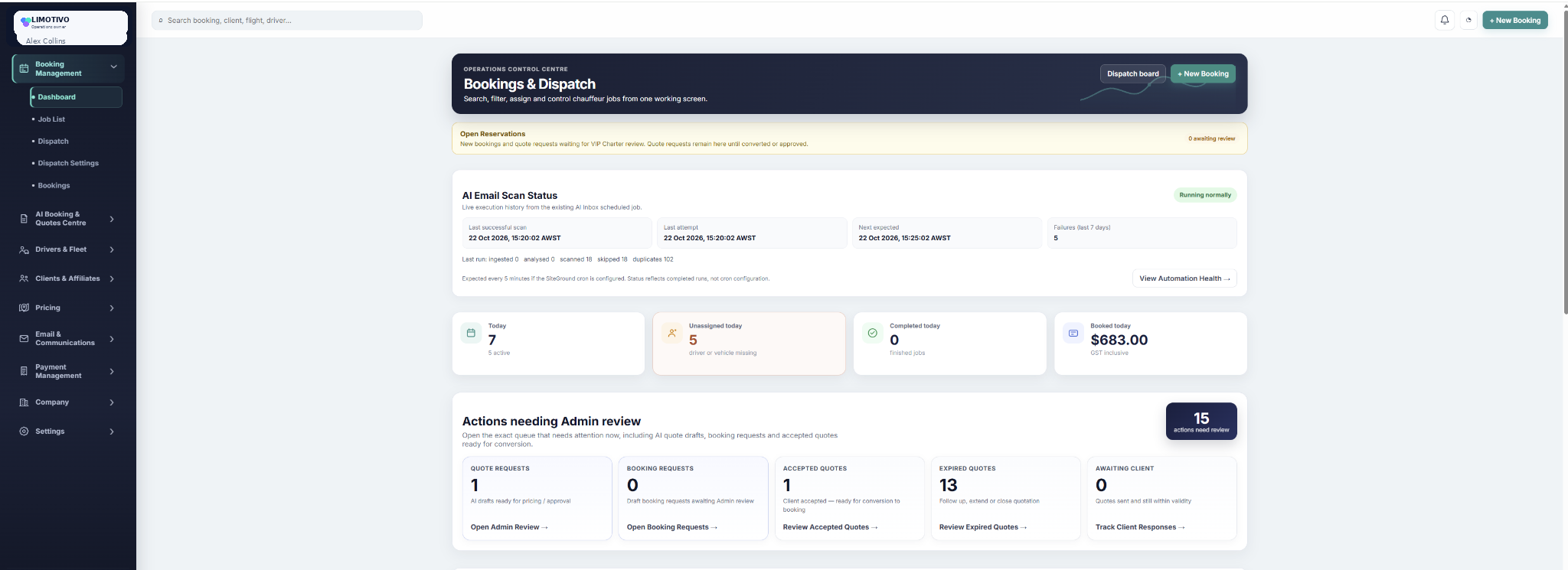 LIMOTIVO Why LIMOTIVO exists product screen